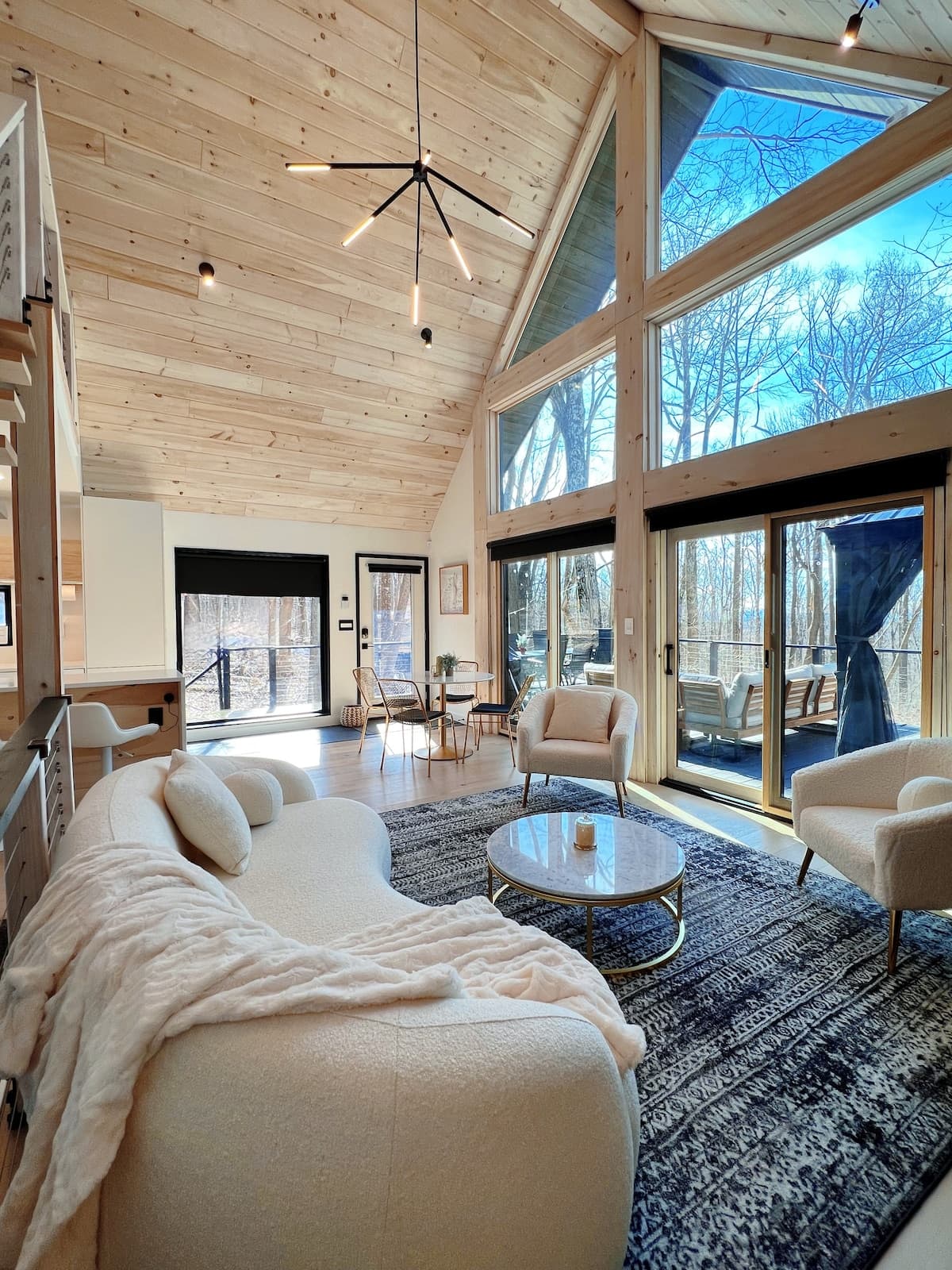 Black Luxe A-Frame w/ Spa & Game Room