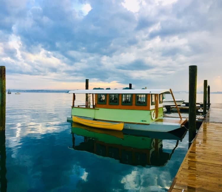 Tiny Houseboat with Portland Harbor Views