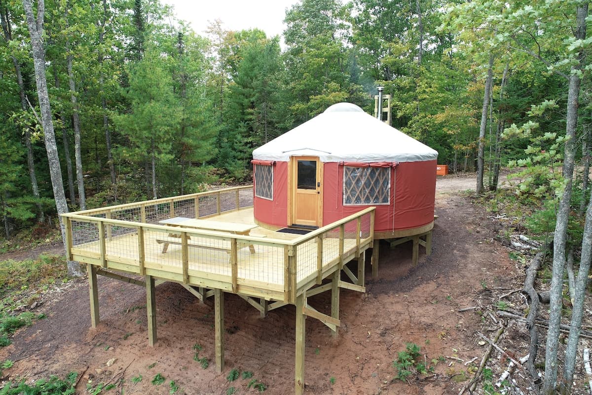 Bayfield Rustic Yurt — Lake Superior Vista