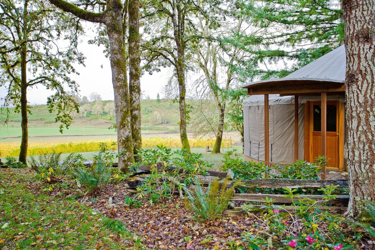 Yurt Glamping on Historic Oregon Vineyard